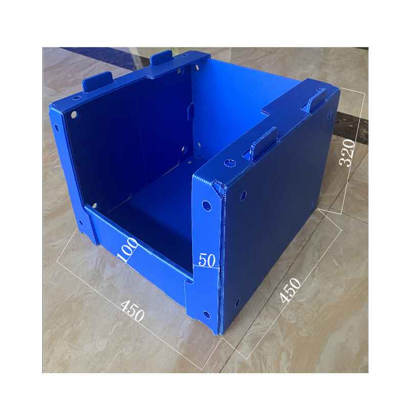 Stabelbar PP-korrugerte plastdeler Plukkbeholder med sidehull